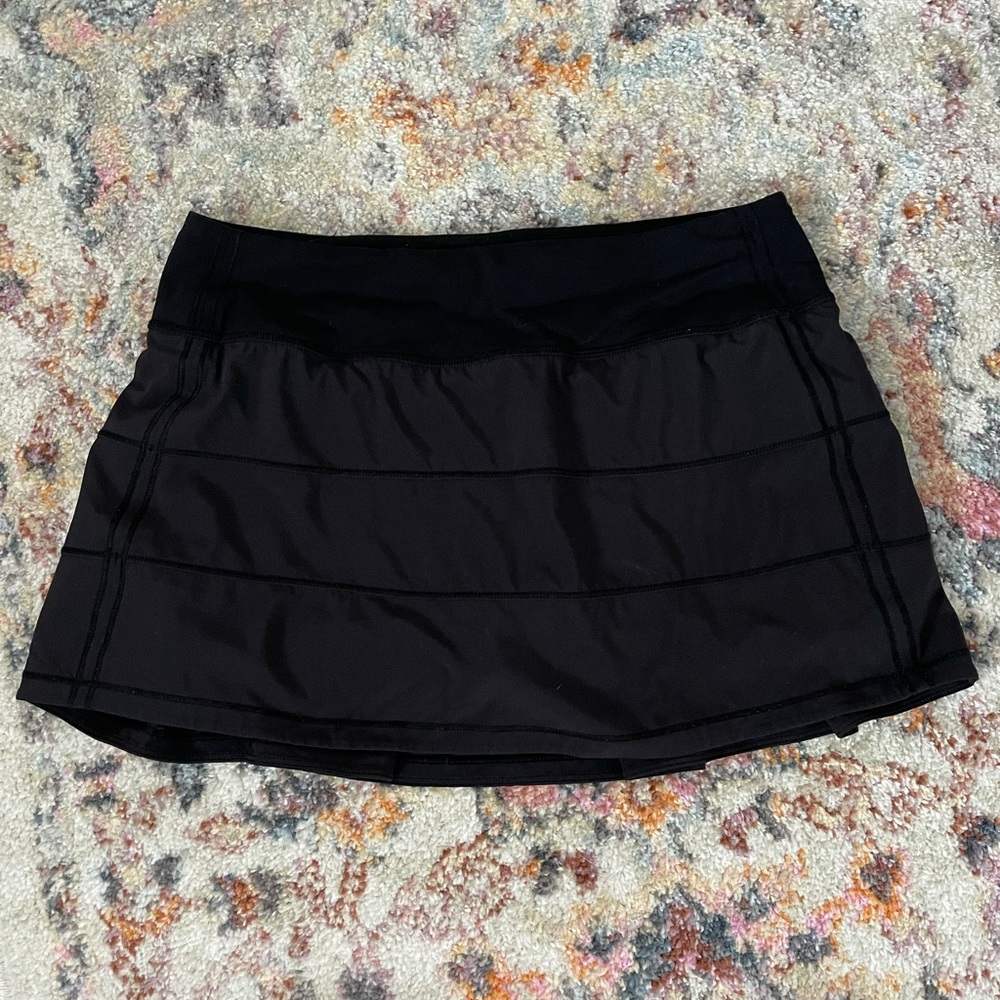 Lululemon Pace Rival Mid Rise Skirt Size 6 Black
